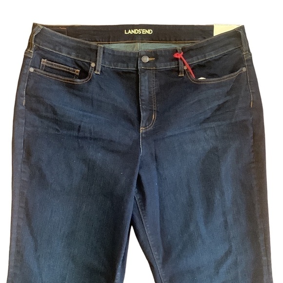 Lands End Midrise Dark Rinse Straight Leg Jean NWT Size 20W - Picture 2 of 8
